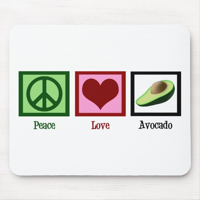 FriedensLiebe-Avocado Mousepad (Vorne)