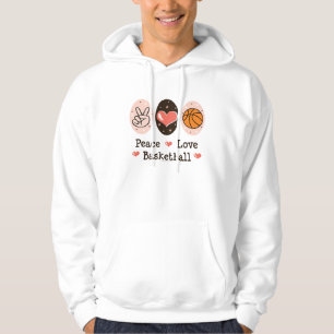 FriedensLiebe-Basketball-mit Kapuze Sweatshirt