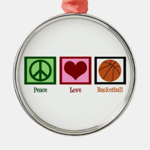 FriedensLiebe-Basketball Ornament Aus Metall