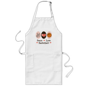 FriedensLiebe-Basketball-Schürze Lange Schürze