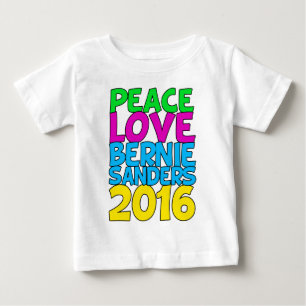 FriedensLiebe-Bernie-Sandpapierschleifmaschinen Baby T-shirt