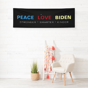 FRIEDENSLIEBE BIDEN Stärkere intelligentere Kinde Banner