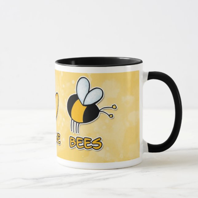 FriedensLiebe-Bienen-Tasse Tasse (Rechts)