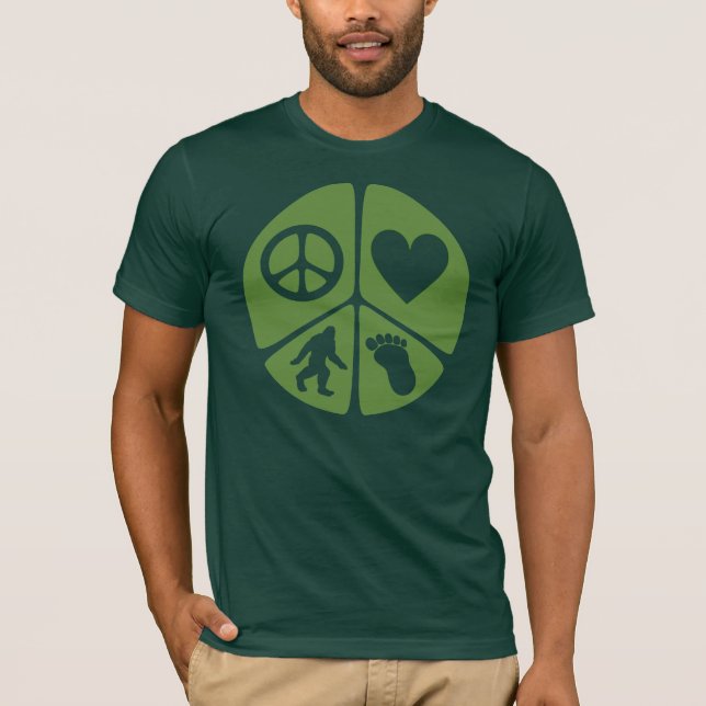 FriedensLiebe Bigfoot T-Shirt (Vorderseite)