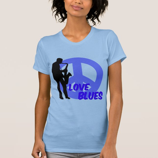 FriedensLiebe-Blues T-Shirt (Vorderseite)