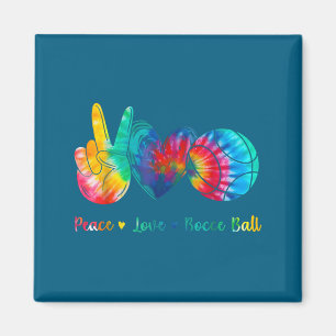 Friedensliebe Boccia-Kugel Krawatte Grafik Kunst Magnet