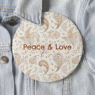 Friedensliebe Bohemian Hippie Sechziger Jahre Pais Button