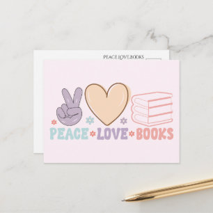 Friedensliebe Bücher Postkarte