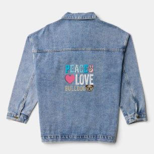 Friedensliebe Bulldogge Vektor Jeansjacke