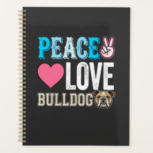 Friedensliebe Bulldogge Vektor Planer