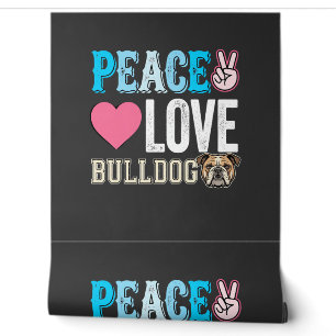 Friedensliebe Bulldogge Vektor Tapete