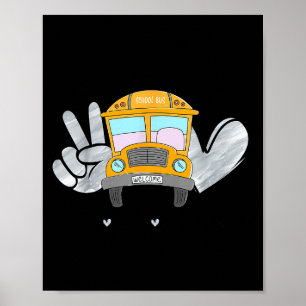 Friedensliebe Busfahrer Lustiger Schulbusfahrer Ki Poster