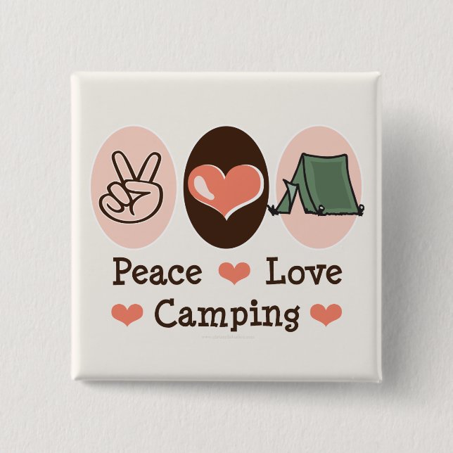 FriedensLiebe-Campings-Knopf Button (Vorderseite)