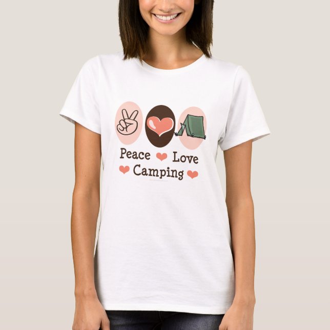 FriedensLiebe-Campings-T-Shirt T-Shirt (Vorderseite)