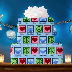 FriedensLiebe Chanukka Geschenkpapier