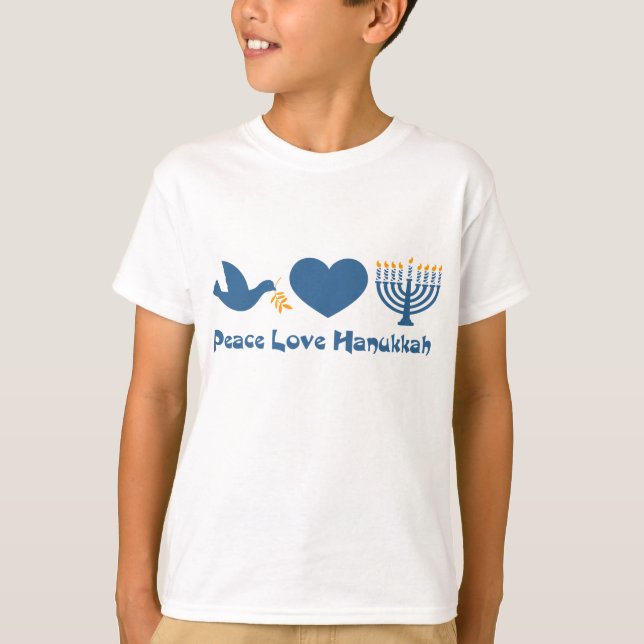 FriedensLiebe Chanukka (H) T-Shirt (Vorderseite)