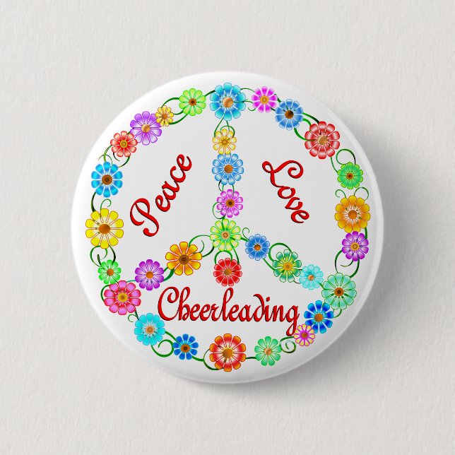 FriedensLiebe Cheerleading Button (Vorderseite)