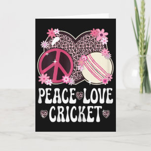 Friedensliebe Cricket Liebhaber Leoparden Druck Fr Karte
