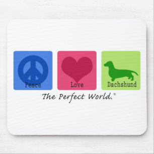 FriedensLiebe-Dackel Mousepad