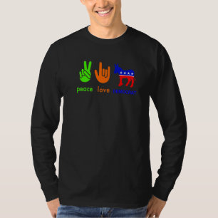 Friedensliebe Demokrat Esel Zwischenwahl Politik T-Shirt