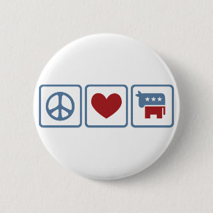 FriedensLiebe Demokraten Button