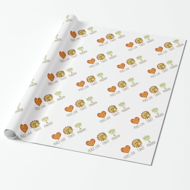 FriedensLiebe die Türkei Menorah Geschenkpapier (Ungerollt)