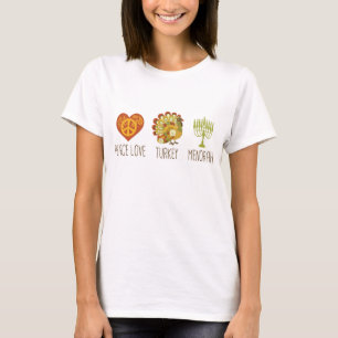 FriedensLiebe die Türkei Menorah T-Shirt
