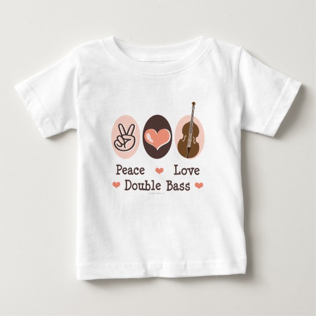 FriedensLiebe-doppelter Bass-Baby-T - Shirt (Vorderseite)