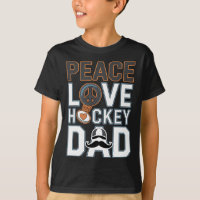 Friedensliebe Eishockey-Vater Lustiges T-Shirt