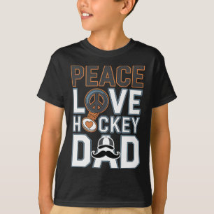 Friedensliebe Eishockey-Vater Lustiges T-Shirt