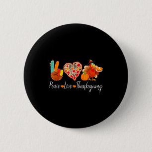 Friedensliebe Erntedankfest Truthahn Herbst Herbst Button