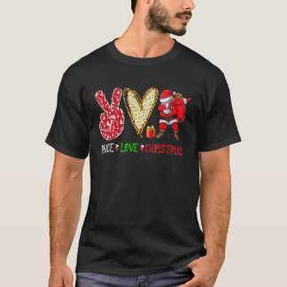 Friedensliebe Erntedankfest Truthahn Leopard Fried T-Shirt