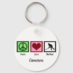 FriedensLiebe-Feld-Hockey Schlüsselanhänger