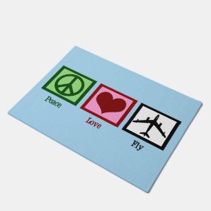 FriedensLiebe-Fliege Fußmatte