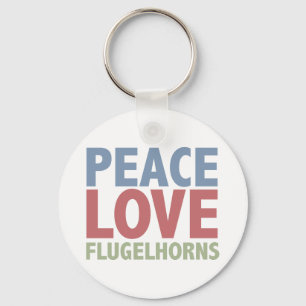 FriedensLiebe Flugelhorns Schlüsselanhänger