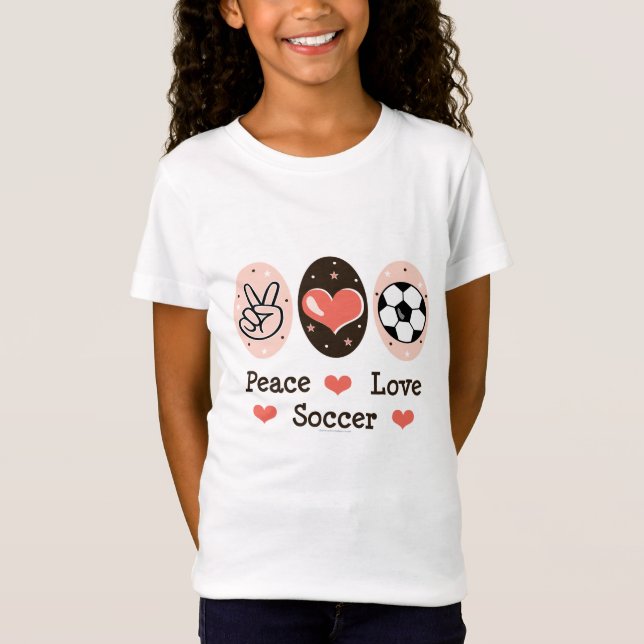 FriedensLiebe-Fußball-Kindert-shirt T-Shirt (Vorderseite)