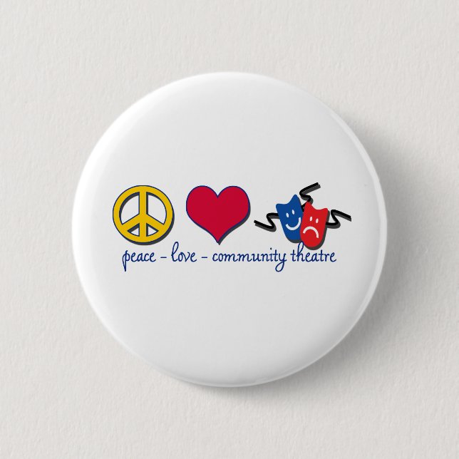 FriedensLiebe-Gemeinschaftstheater Button (Vorderseite)