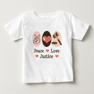 FriedensLiebe-Gerechtigkeits-Richter-Baby-T-Shirt Baby T-shirt