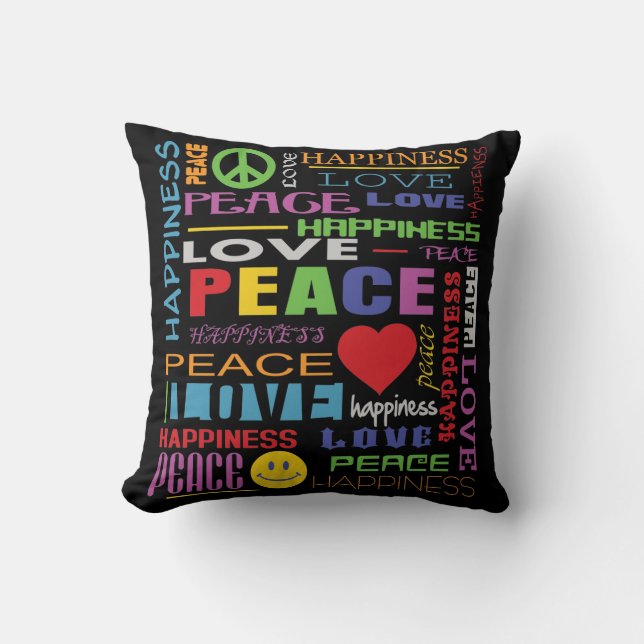 FriedensLiebe-Glück Kissen (Vorderseite)