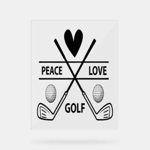 FRIEDENSLIEBE GOLF ACRYLSCHILD