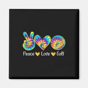 Friedensliebe Golf Lustige Tie Dye Golf Liebhaber Magnet