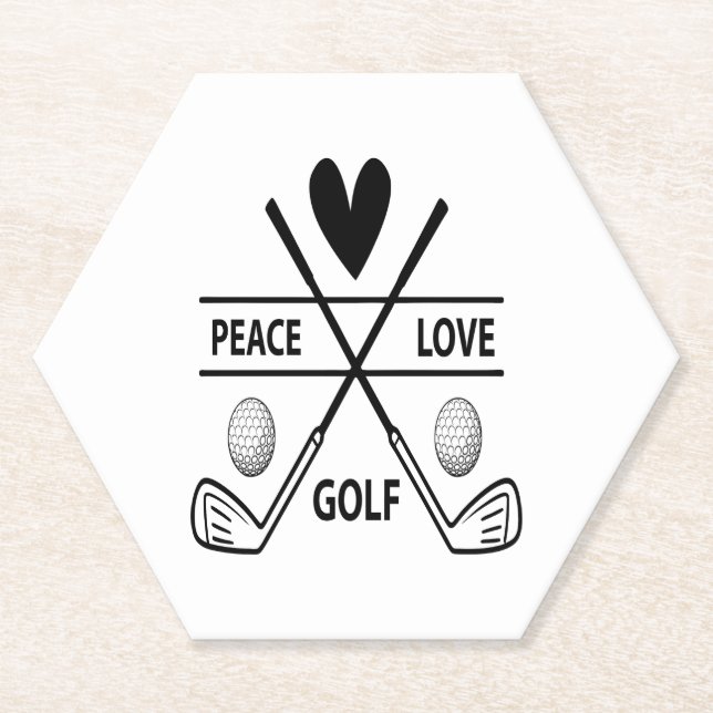 FRIEDENSLIEBE GOLF UNTERSETZER (Vorderseite)