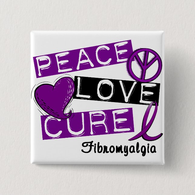 FRIEDENSLiebe-HEILUNGFIBROMYALGIA Button (Vorderseite)