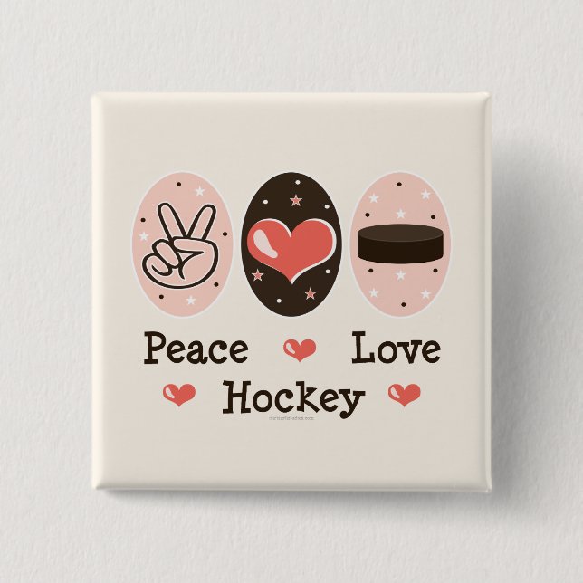 FriedensLiebe-Hockey-Button Button (Vorderseite)