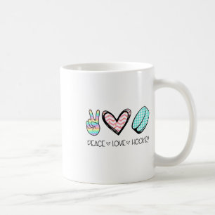 Friedensliebe-Hockey süßes Design für Frauen und T Kaffeetasse