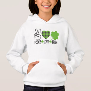 Friedensliebe Irischer St. Patricks Tag Design-666 Hoodie