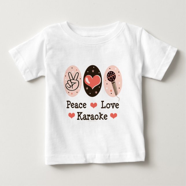 FriedensLiebe-Karaoke-Baby-T-Shirt Baby T-shirt (Vorderseite)