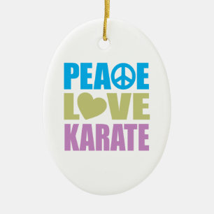 FriedensLiebe-Karate Keramik Ornament