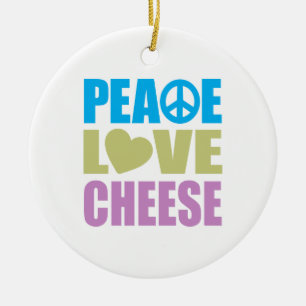 FriedensLiebe-Käse Keramik Ornament
