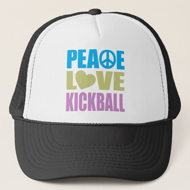 FriedensLiebe Kickball Truckerkappe (Vorderseite)